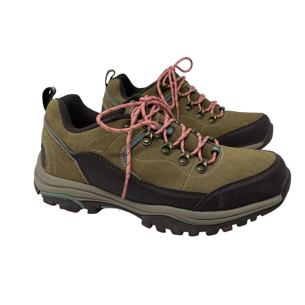 Cabela’s 9.5 Portia Low Hiking Boot Shoes Brown Leather Lace Shoe Womens